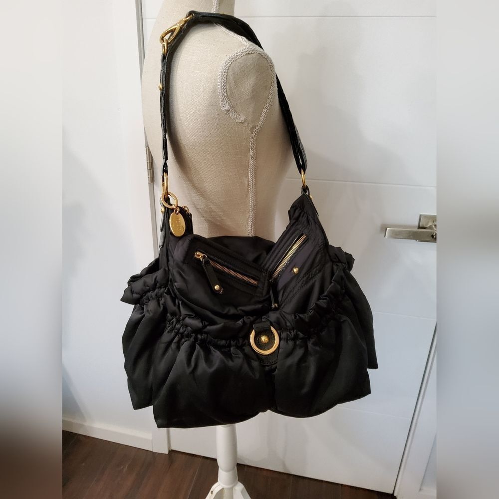 TOD'S Black Pashmy Diaper Shoulder Bag/Crossbody